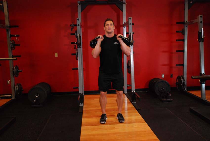 Double Kettlebell Jerk reference position 2