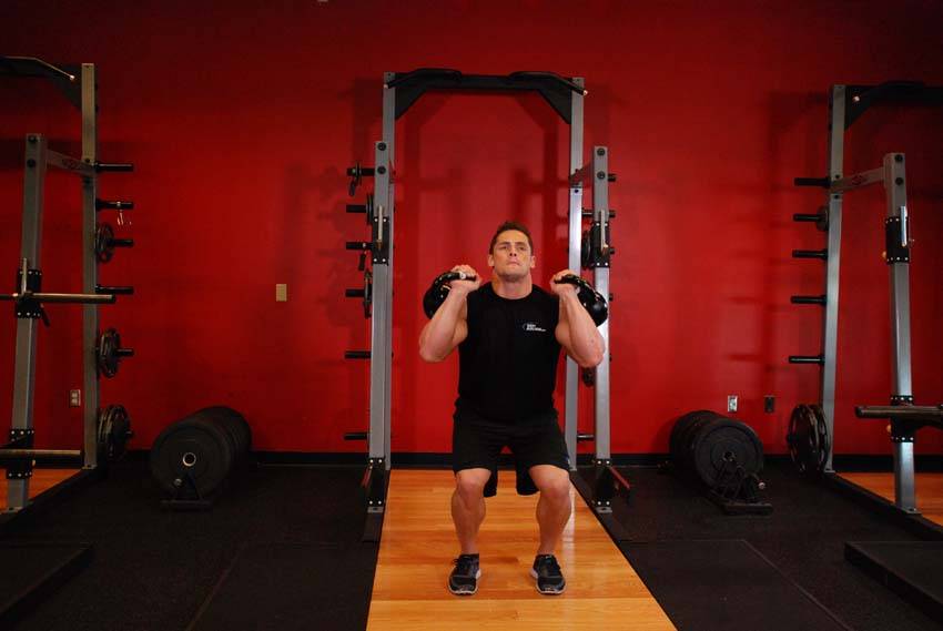 Double Kettlebell Push Press reference position 2