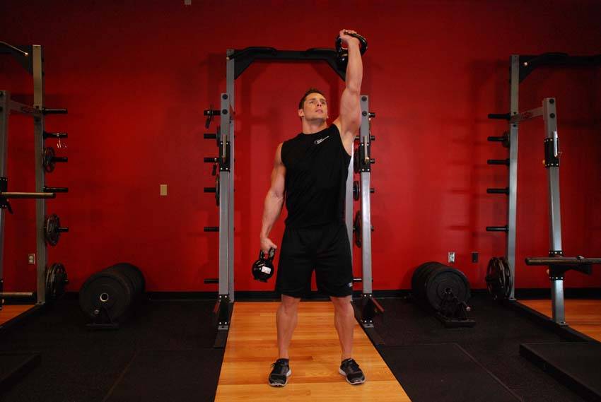 Double Kettlebell Windmill reference position 1
