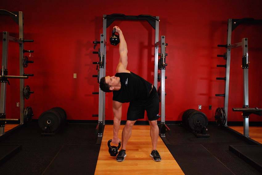 Double Kettlebell Windmill reference position 2