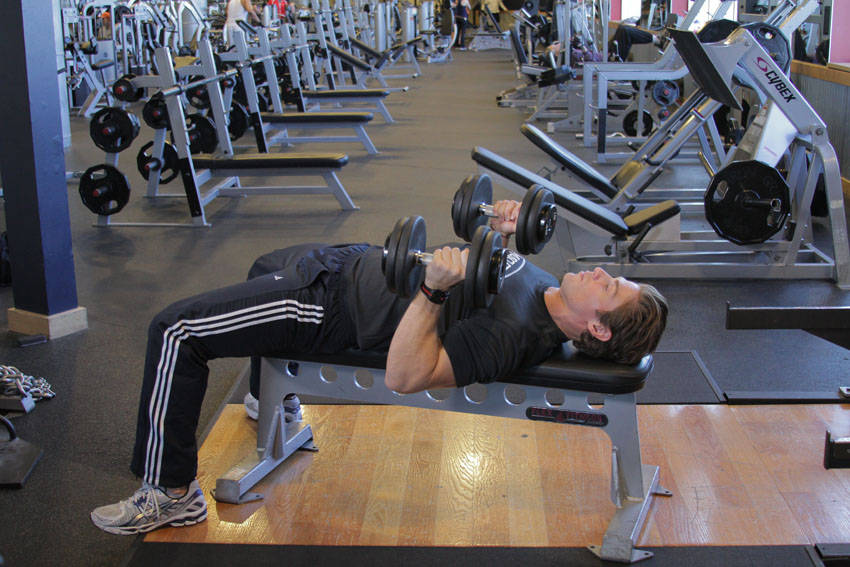 Dumbbell Bench Press with Neutral Grip reference position 2