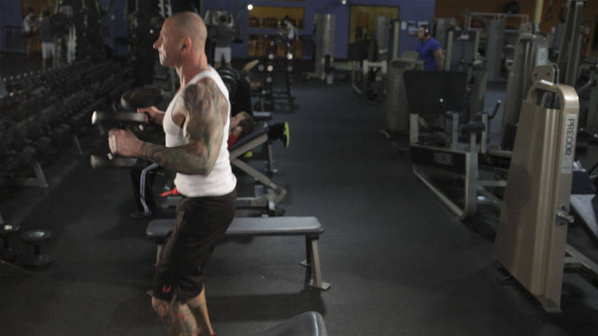 Dumbbell Clean reference position 2