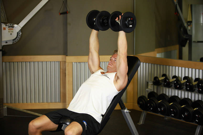 Dumbbell Incline Shoulder Raise reference position 1