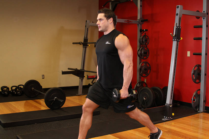Dumbbell Lunges reference position 1