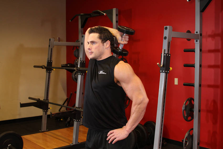 Dumbbell One-Arm Triceps Extension reference position 1