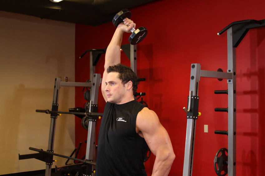 Dumbbell One-Arm Triceps Extension reference position 2