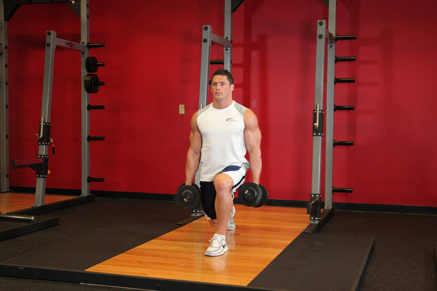 Dumbbell Rear Lunge reference position 2