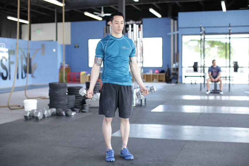 Dumbbell Scaption reference position 1