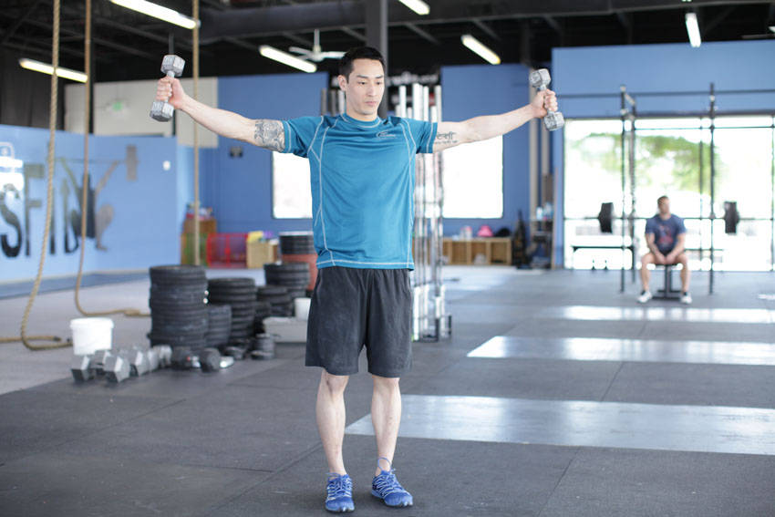 Dumbbell Scaption reference position 2