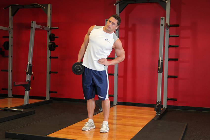 Dumbbell Side Bend reference position 2