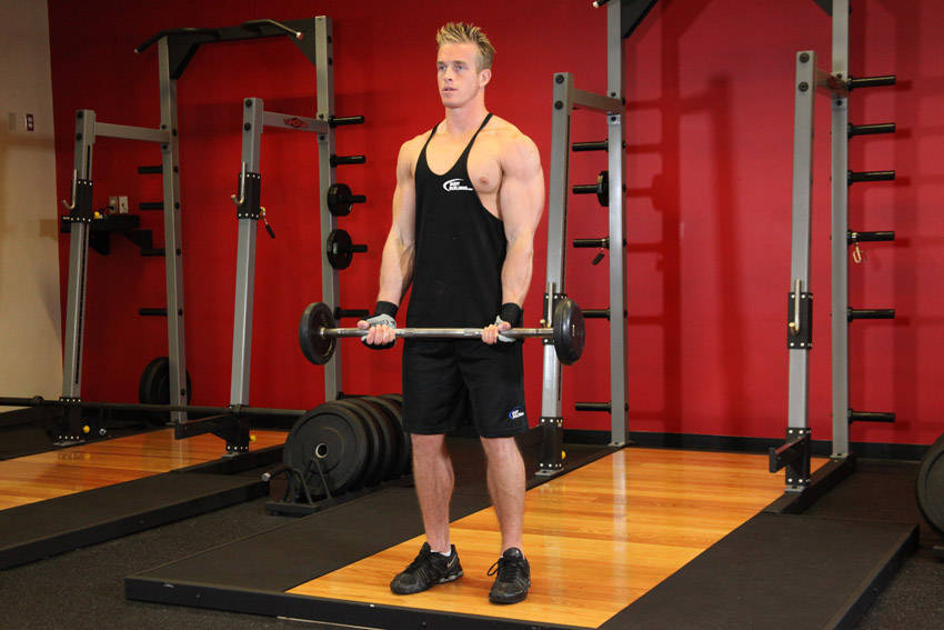 EZ-Bar Curl reference position 1