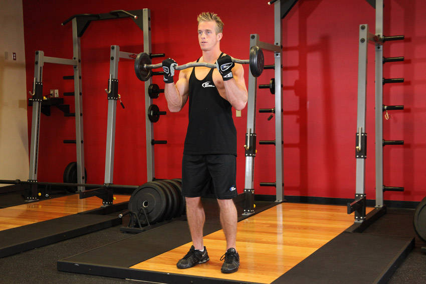 EZ-Bar Curl reference position 2