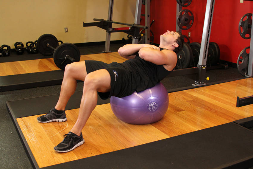 Exercise Ball Crunch reference position 2