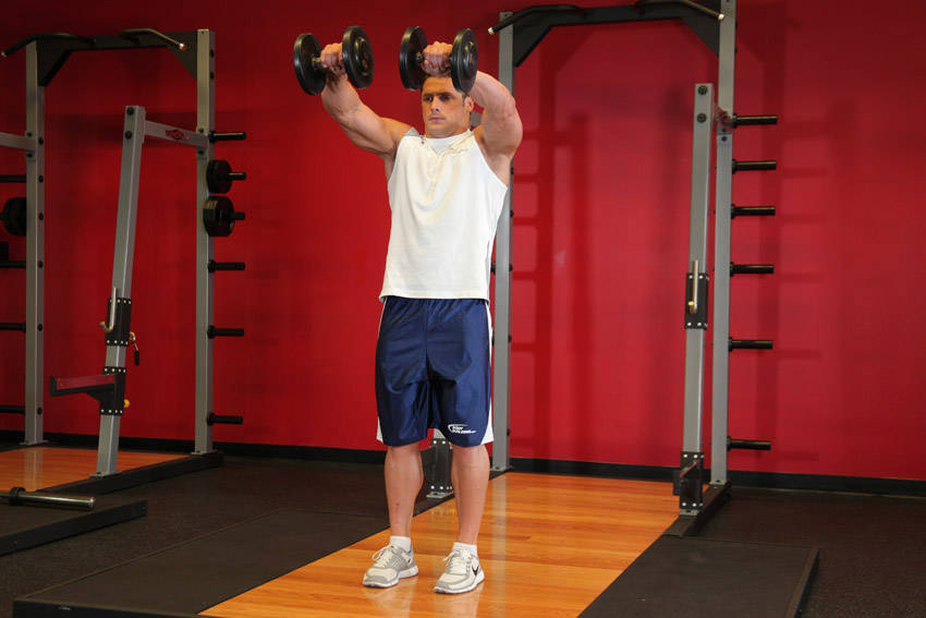 Front Two-Dumbbell Raise reference position 2