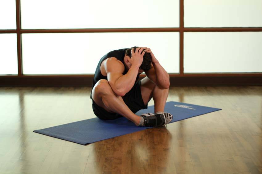 Groin and Back Stretch reference position 2
