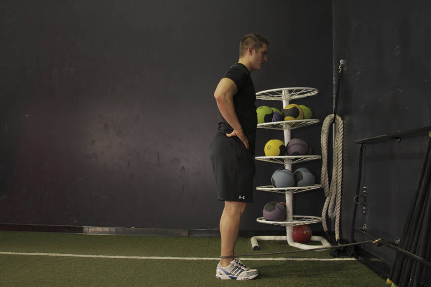 Hip Extension with Bands reference position 1