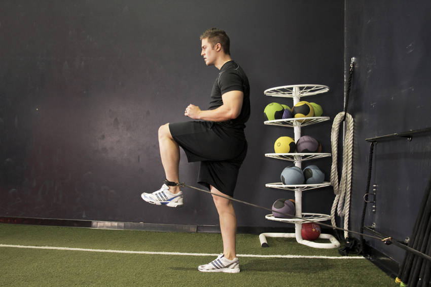 Hip Flexion with Band reference position 2