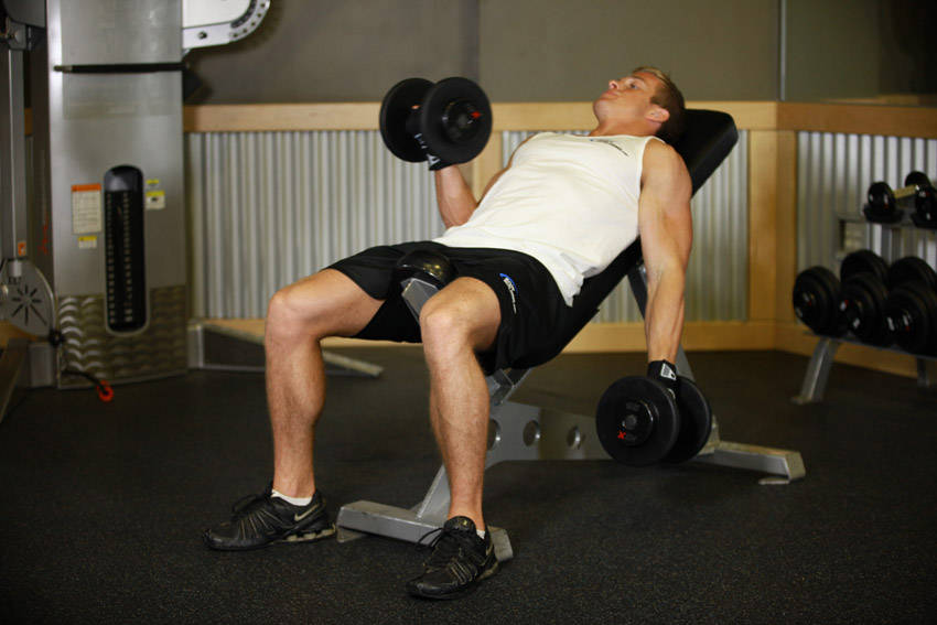 Incline Dumbbell Curl reference position 1