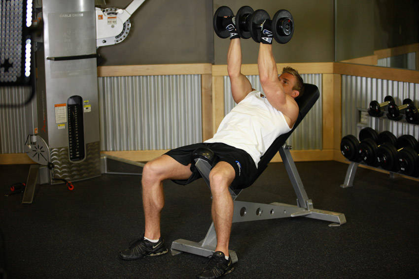 Incline Dumbbell Flyes - With A Twist reference position 2