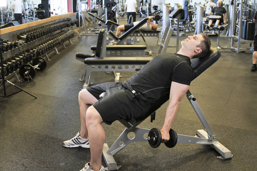 Incline Hammer Curls reference position 1