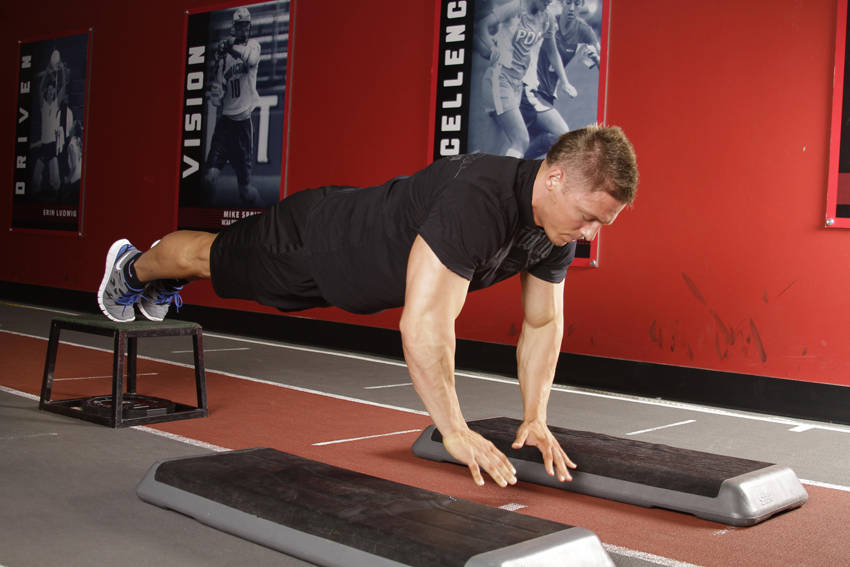 Incline Push-Up Depth Jump reference position 2