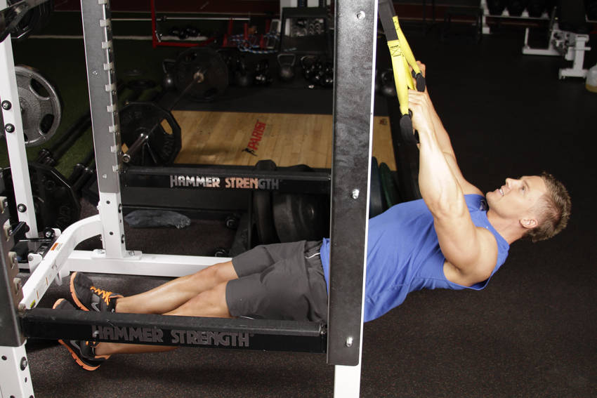 Inverted Row with Straps reference position 1