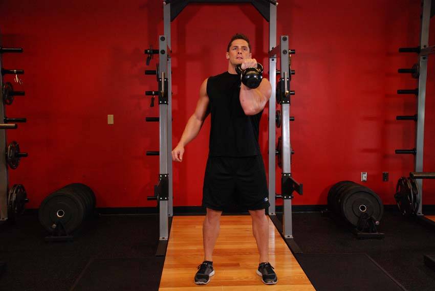 Kettlebell Arnold Press reference position 1