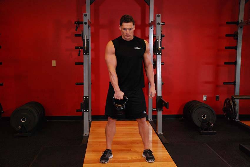 Kettlebell Hang Clean reference position 1