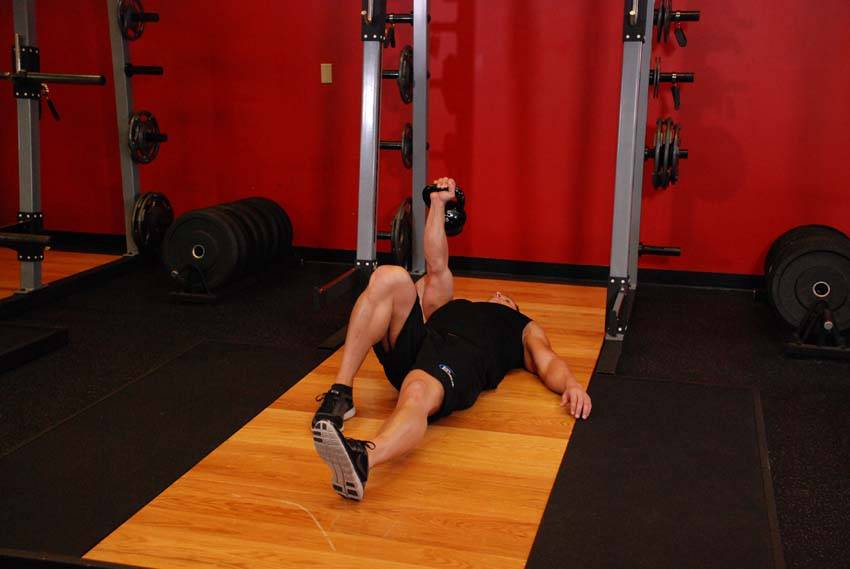 Kettlebell Turkish Get-Up (Lunge style) reference position 1