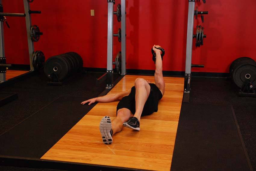 Kettlebell Turkish Get-Up (Squat style) reference position 1