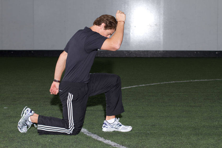 Kneeling Arm Drill reference position 1