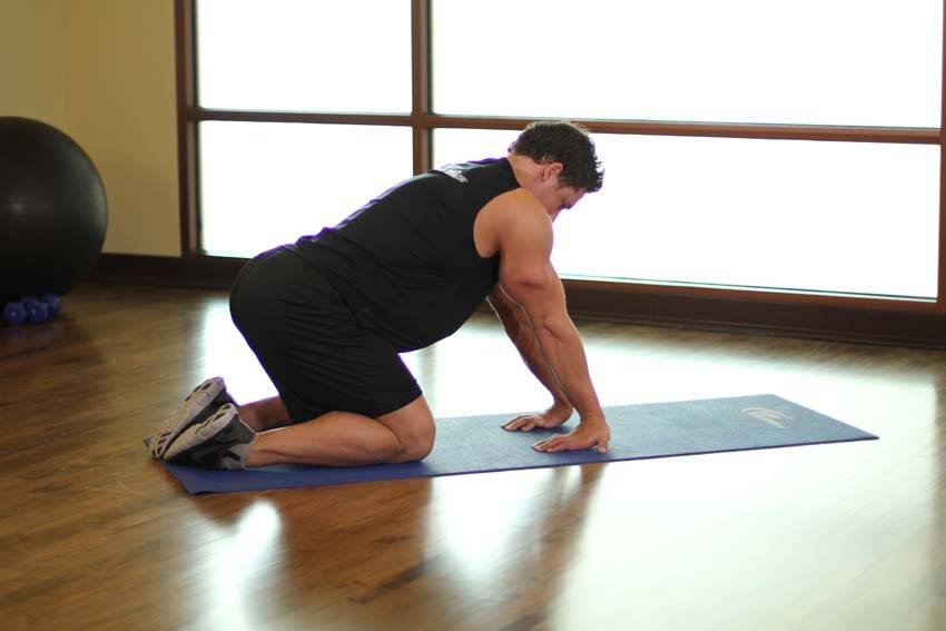 Kneeling Forearm Stretch reference position 2