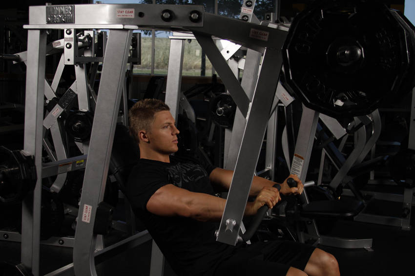 Leverage Decline Chest Press reference position 2