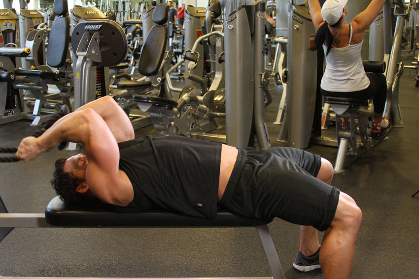 Low Cable Triceps Extension reference position 1