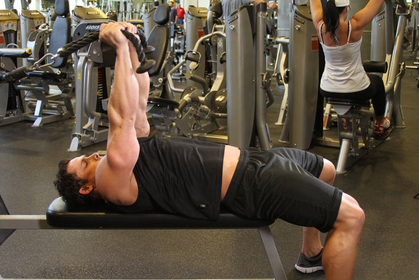 Low Cable Triceps Extension reference position 2