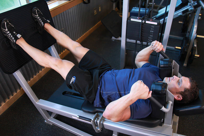 Lying Machine Squat reference position 2