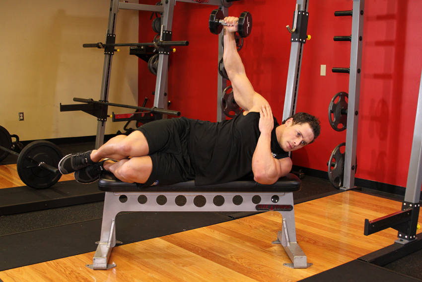 Lying One-Arm Lateral Raise reference position 2