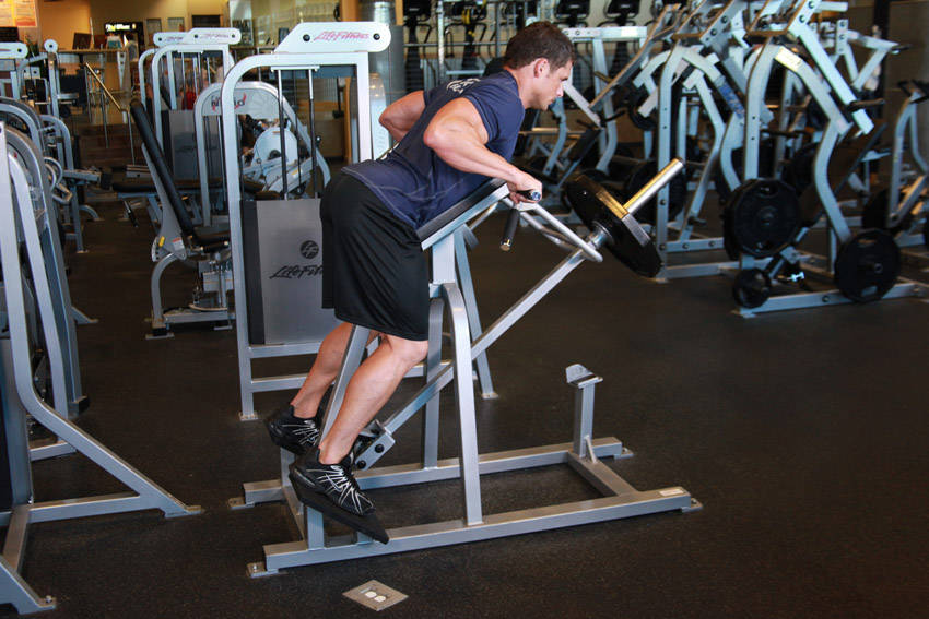 Lying T-Bar Row reference position 2