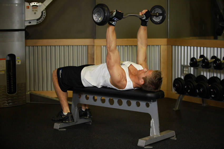 Lying Triceps Press reference position 1