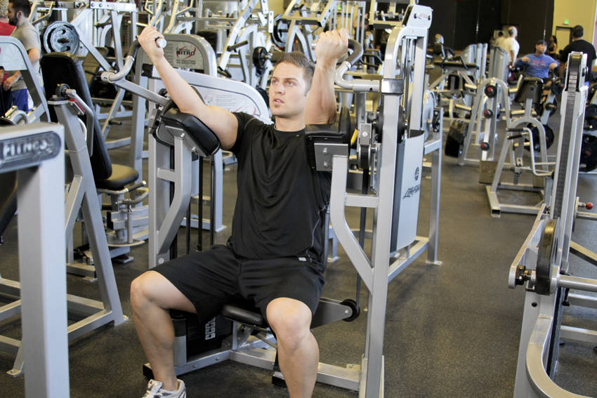 Machine Bicep Curl reference position 1
