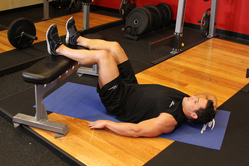 Oblique Crunches reference position 1