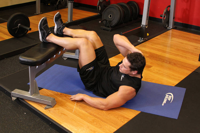 Oblique Crunches reference position 2