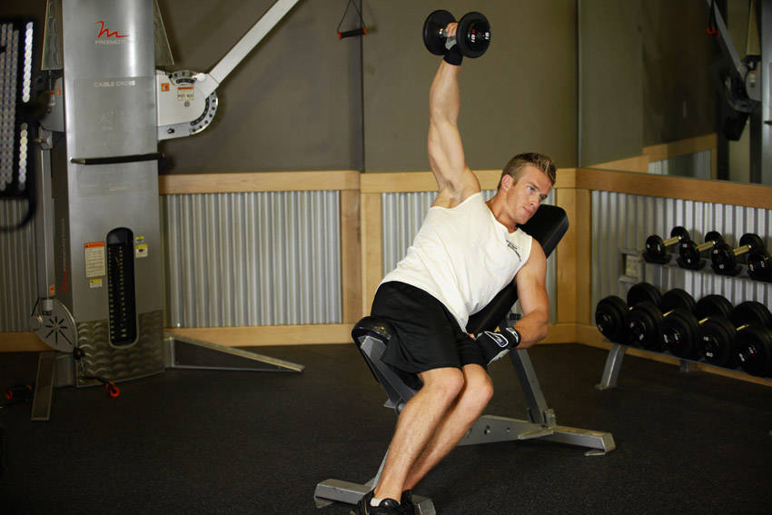 One-Arm Incline Lateral Raise reference position 2