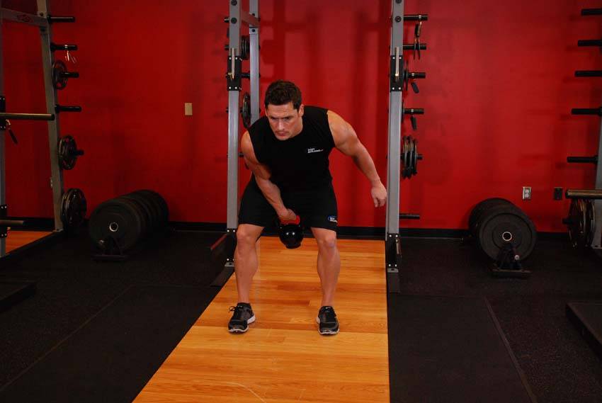 One-Arm Kettlebell Clean reference position 2