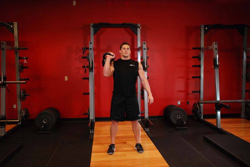 One-Arm Kettlebell Jerk reference position 1