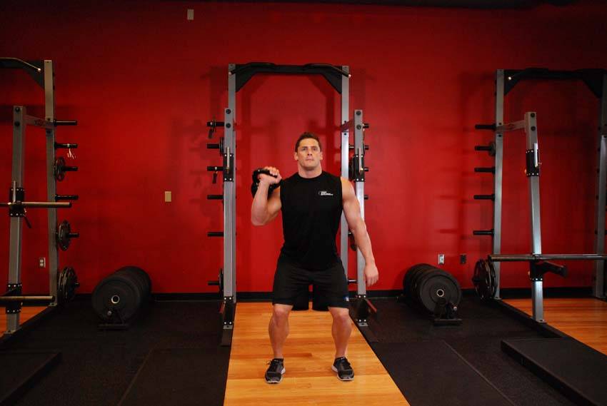 One-Arm Kettlebell Jerk reference position 2