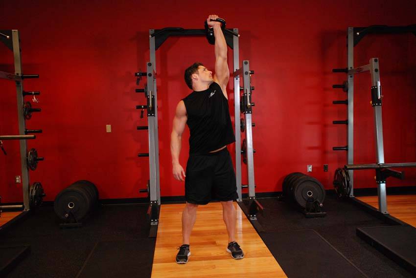 One-Arm Kettlebell Military Press To The Side reference position 2
