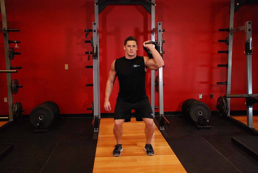 One-Arm Kettlebell Push Press reference position 2
