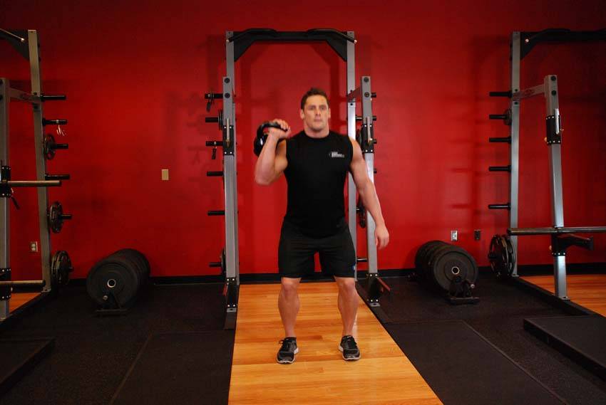 One-Arm Kettlebell Split Jerk reference position 2