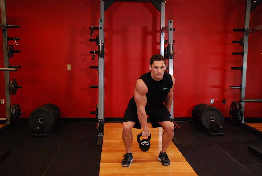 One-Arm Kettlebell Split Snatch reference position 2